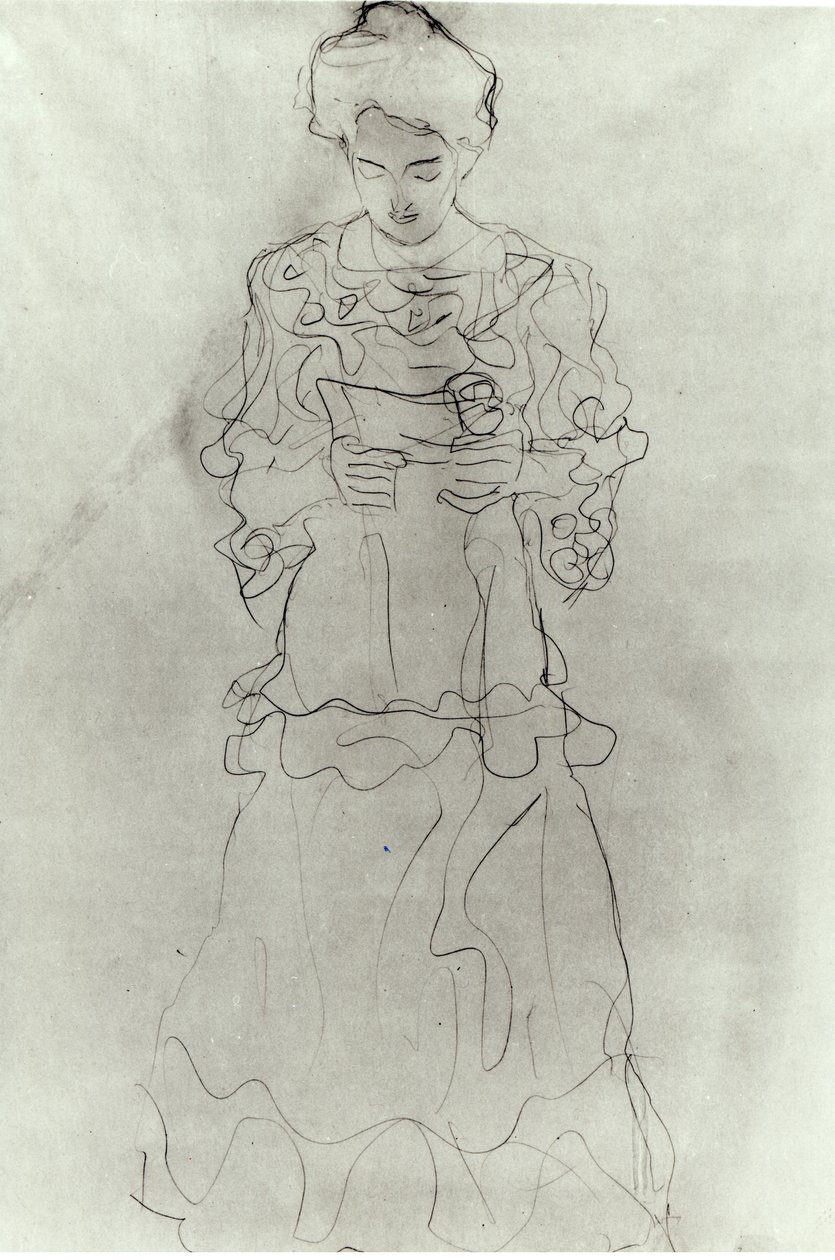 I-t olvasó lány, alkotó: Gustav Klimt