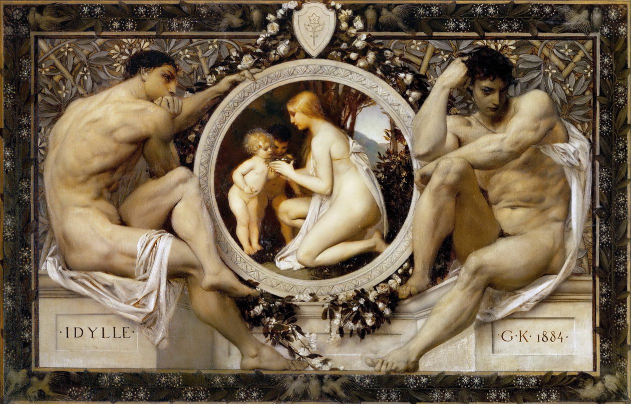 Idill - Klimt, Gustav (1862-1918) - 1884 - Olaj, vászon - 49,5x73,5 - Bécsi Múzeum alkotó: Gustav Klimt