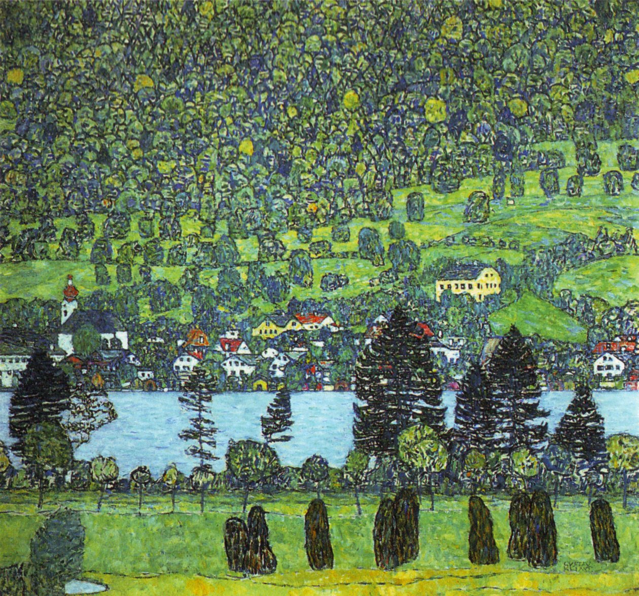 Klimt - Unterach az Altersee partján, 1916 alkotó: Gustav Klimt