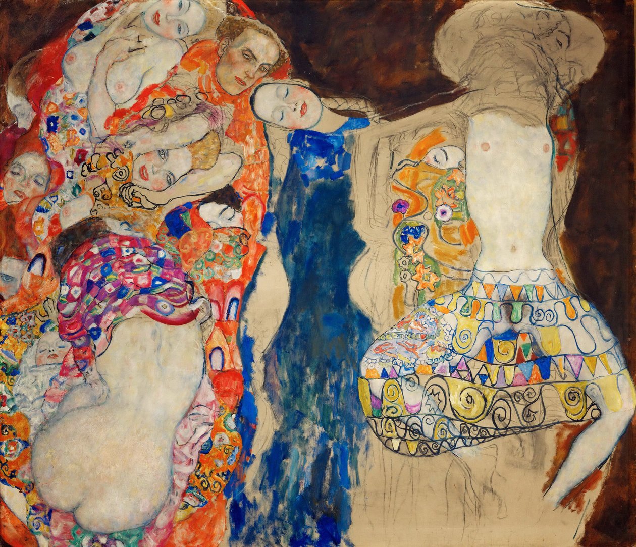 La Mariee - A menyasszony - Klimt, Gustav (1862-1918) - 1918 - Olaj, vászon - 165x191 - Oesterreichische Galerie Belvedere, Bécs alkotó: Gustav Klimt
