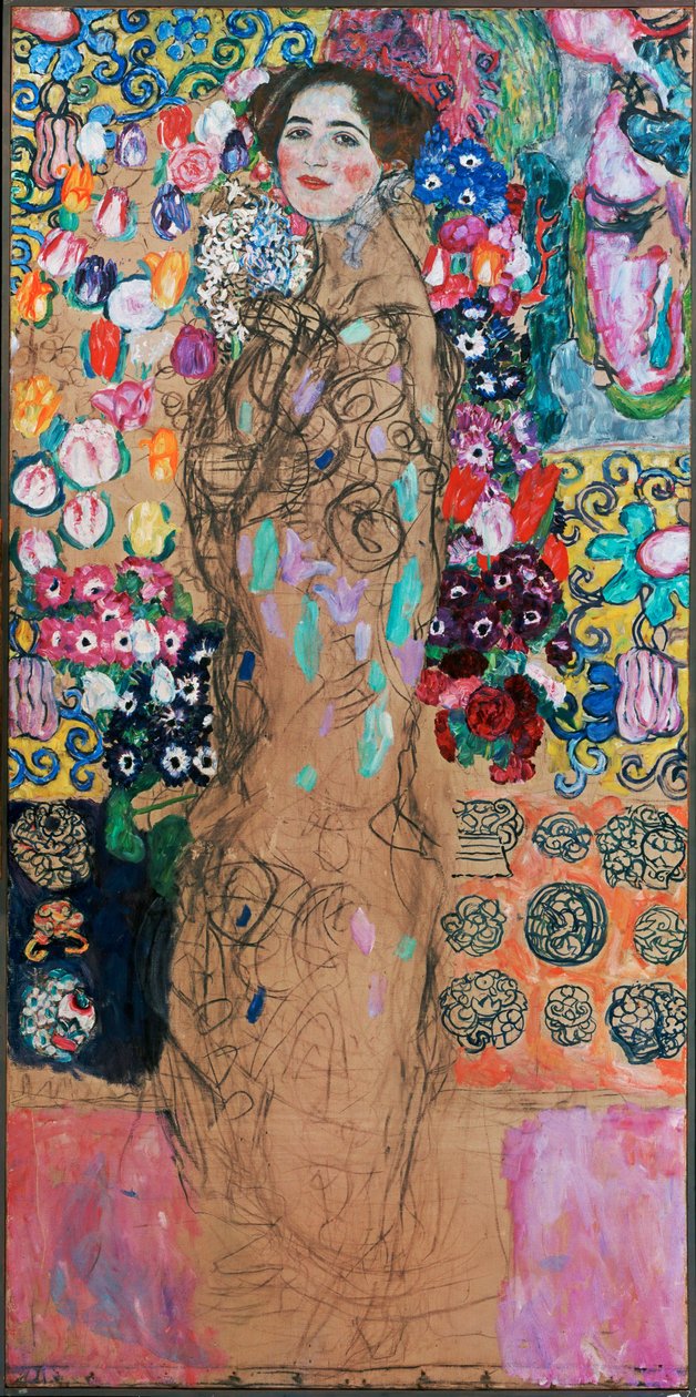 Hölgy ventilátorral alkotó: Gustav Klimt