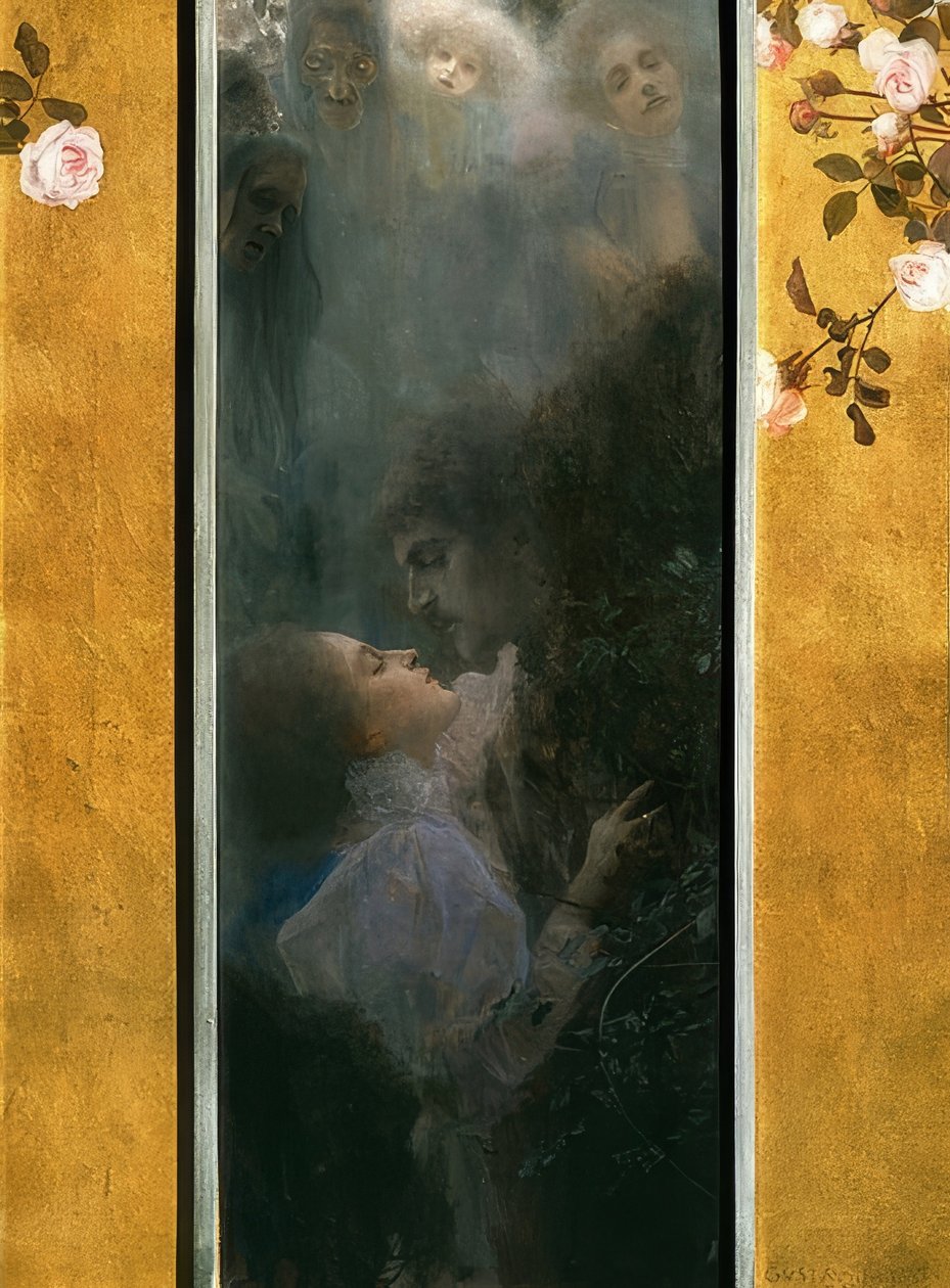 Szerelem. 1895 alkotó: Gustav Klimt