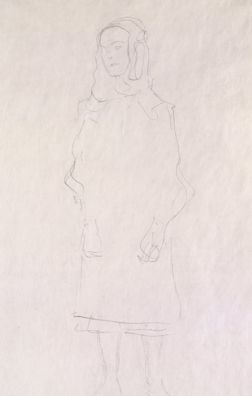 Mada Primavesi, 1925 körül (ceruza csillogó japán papíron) alkotó: Gustav Klimt