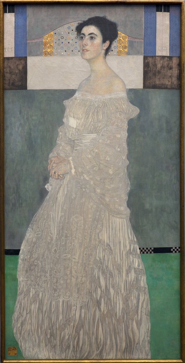 Margaret Stonborough Wittgenstein. Gustav Klimt (1862-1918) festménye, Olaj, vászon 1905. Osztrák művészet, XX. század eleje, szimbolika. Neue Pinakothek, München (Németország). alkotó: Gustav Klimt