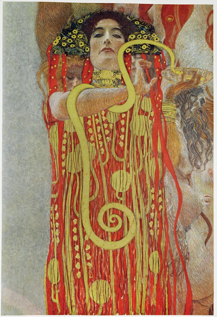 Orvostudomány, a bécsi egyetem mennyezeti freskójának része. alkotó: Gustav Klimt