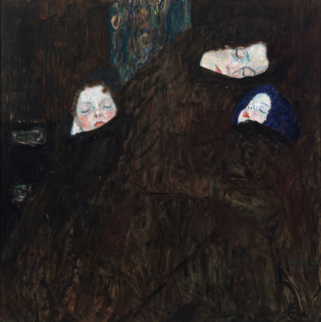 Anya két gyermekkel alkotó: Gustav Klimt