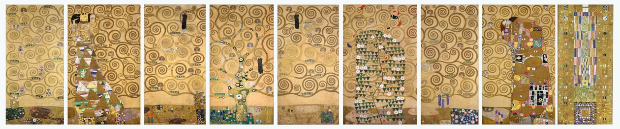 Kilenc munkarajz a brüsszeli Stoclet-ház étkezőtermének mozaikfrízének kivitelezéséről alkotó: Gustav Klimt