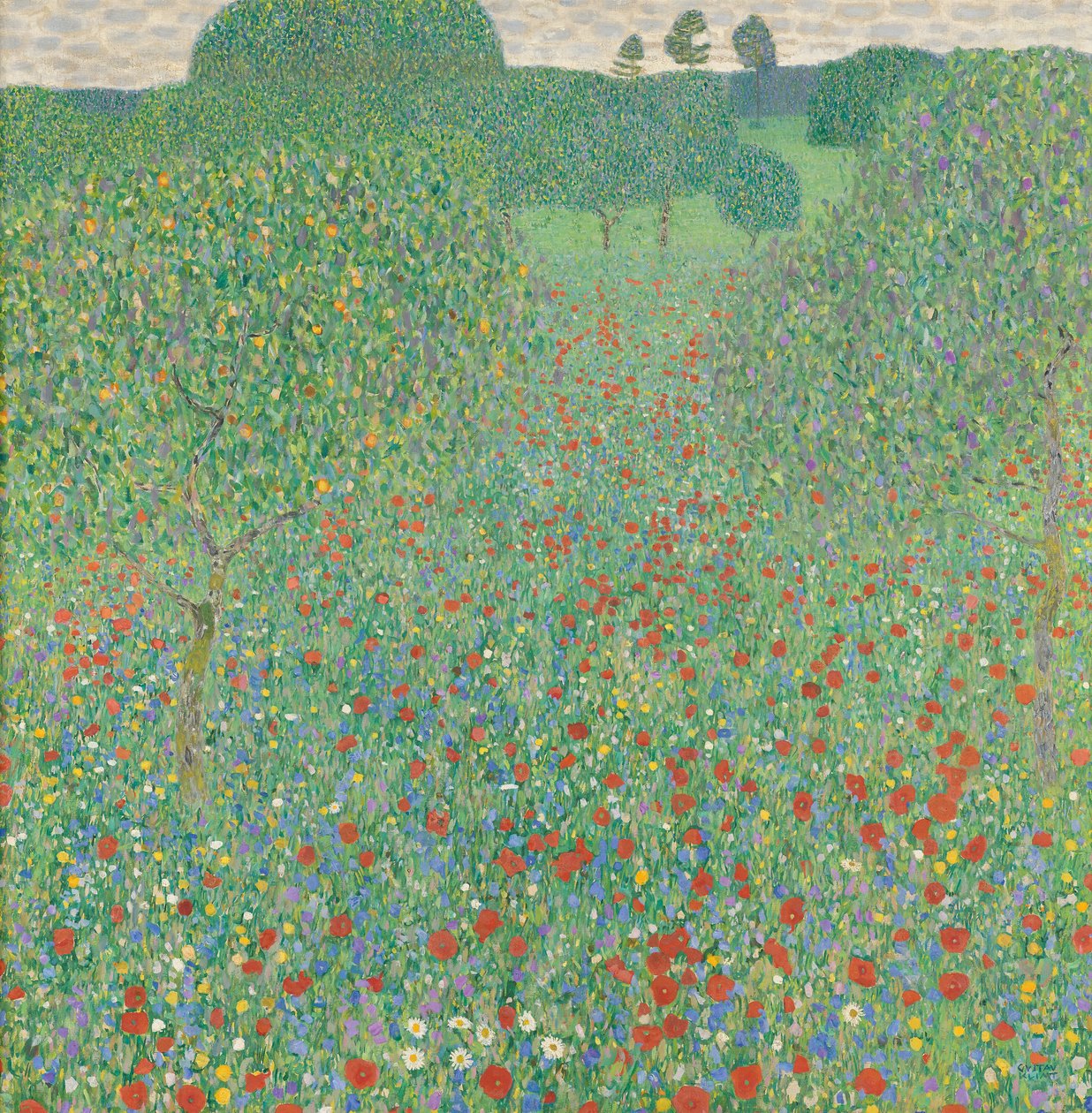 Mák mező alkotó: Gustav Klimt