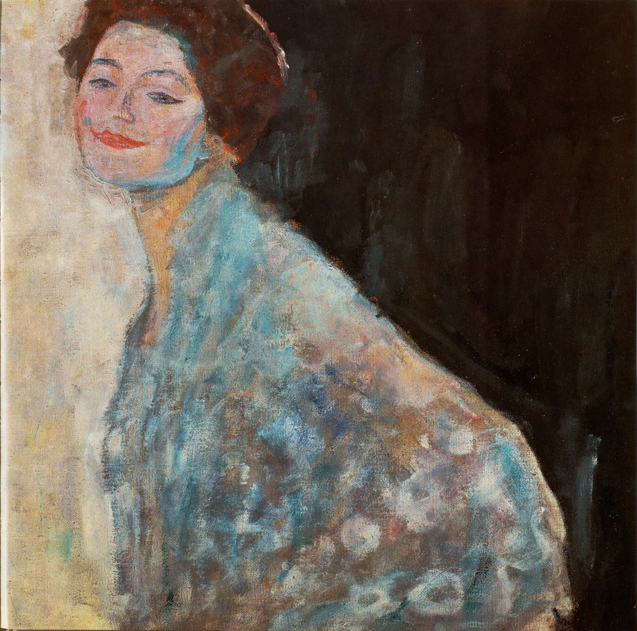 Egy fehér ruhás hölgy portréja alkotó: Gustav Klimt