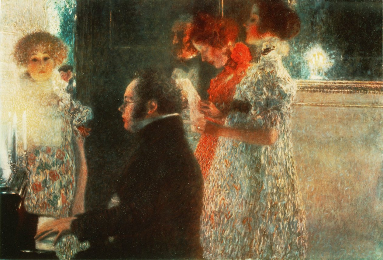 Schubert a zongoránál alkotó: Gustav Klimt