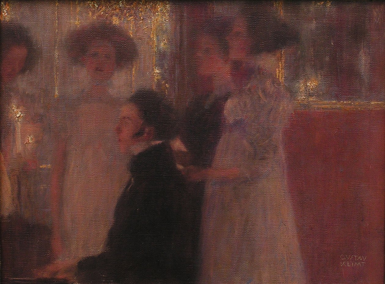 Schubert zongoránál Vázlat, 1896. alkotó: Gustav Klimt