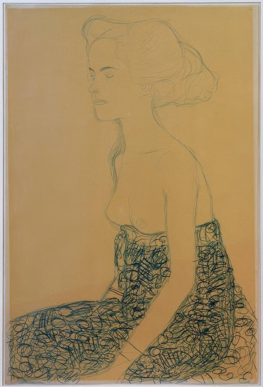 Fél felvonásban ülve balra alkotó: Gustav Klimt