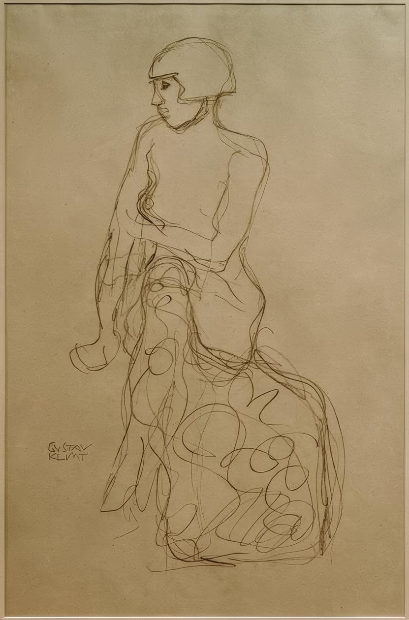 Fél felvonásban ülve balra alkotó: Gustav Klimt
