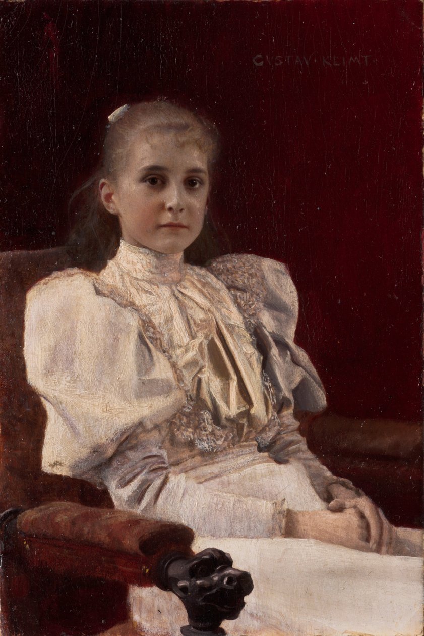 Ülő fiatal lány alkotó: Gustav Klimt