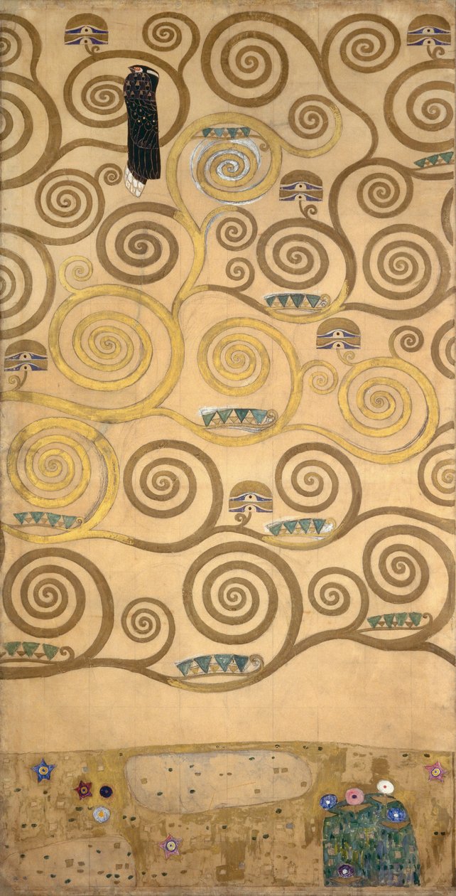 Vázlatok a brüsszeli Palais Stoclet frízéhez (akvarell és ceruza, papír) alkotó: Gustav Klimt