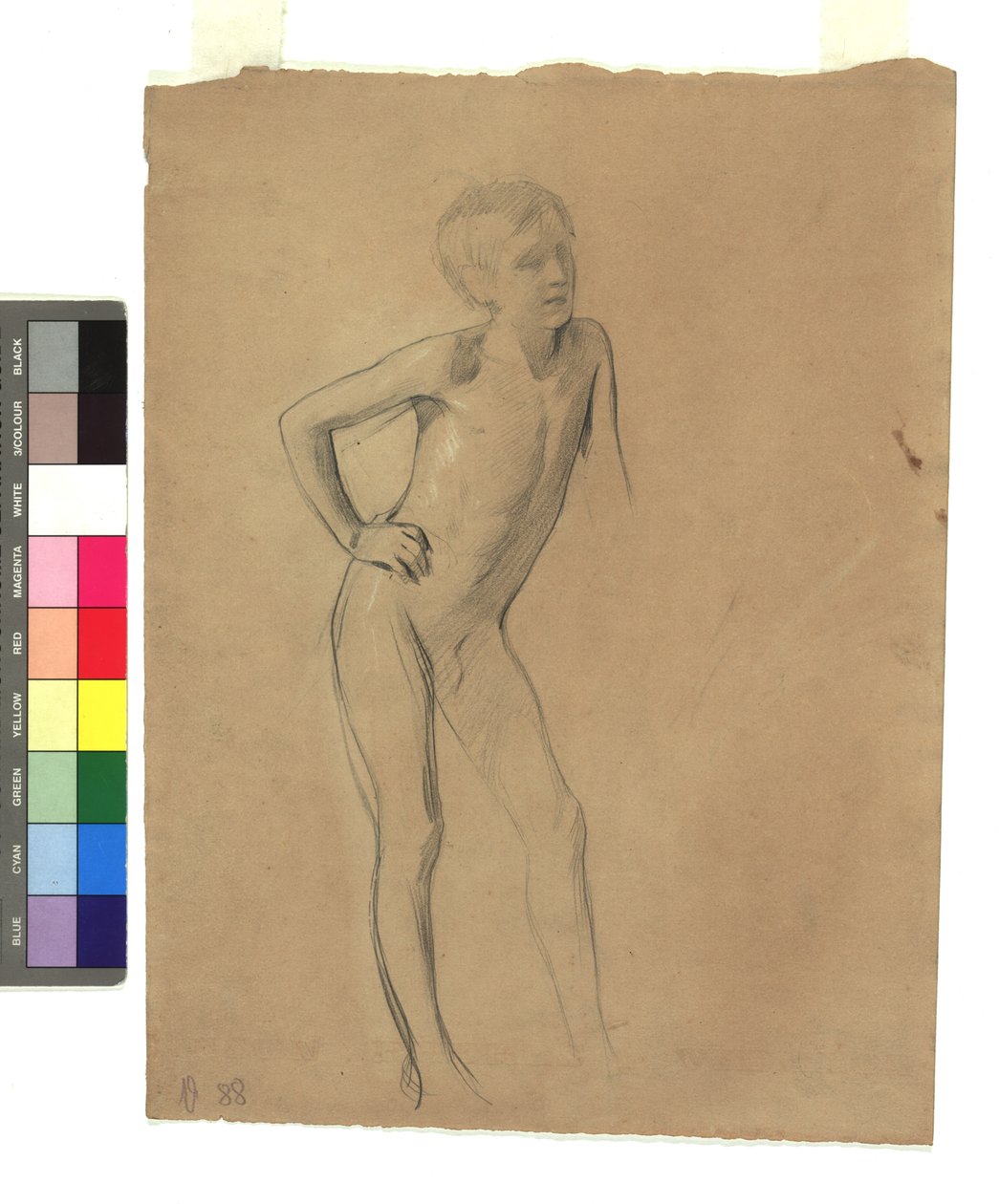 Stehender Knabenakt alkotó: Gustav Klimt