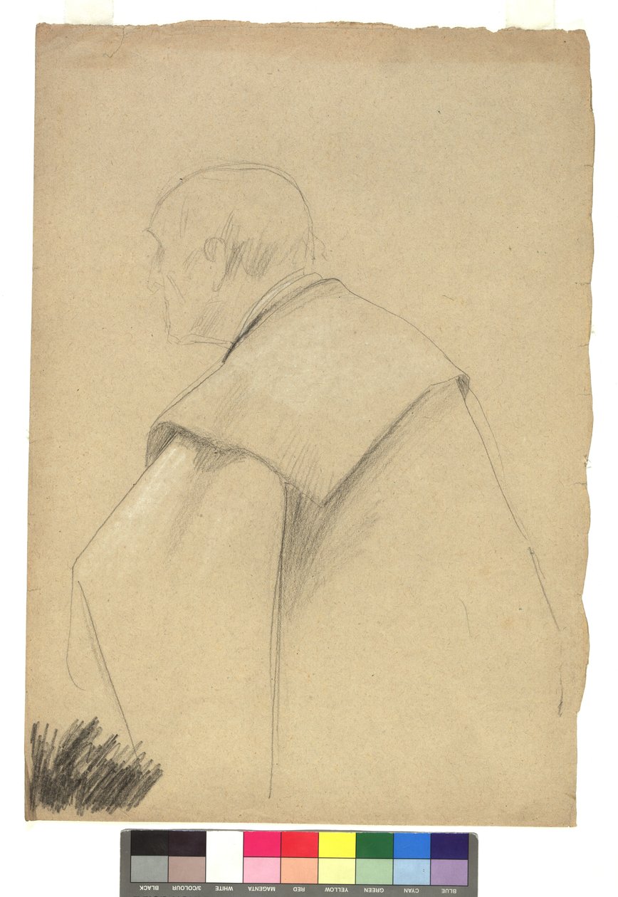 Tanulmány egy talárt viselő öregemberről alkotó: Gustav Klimt