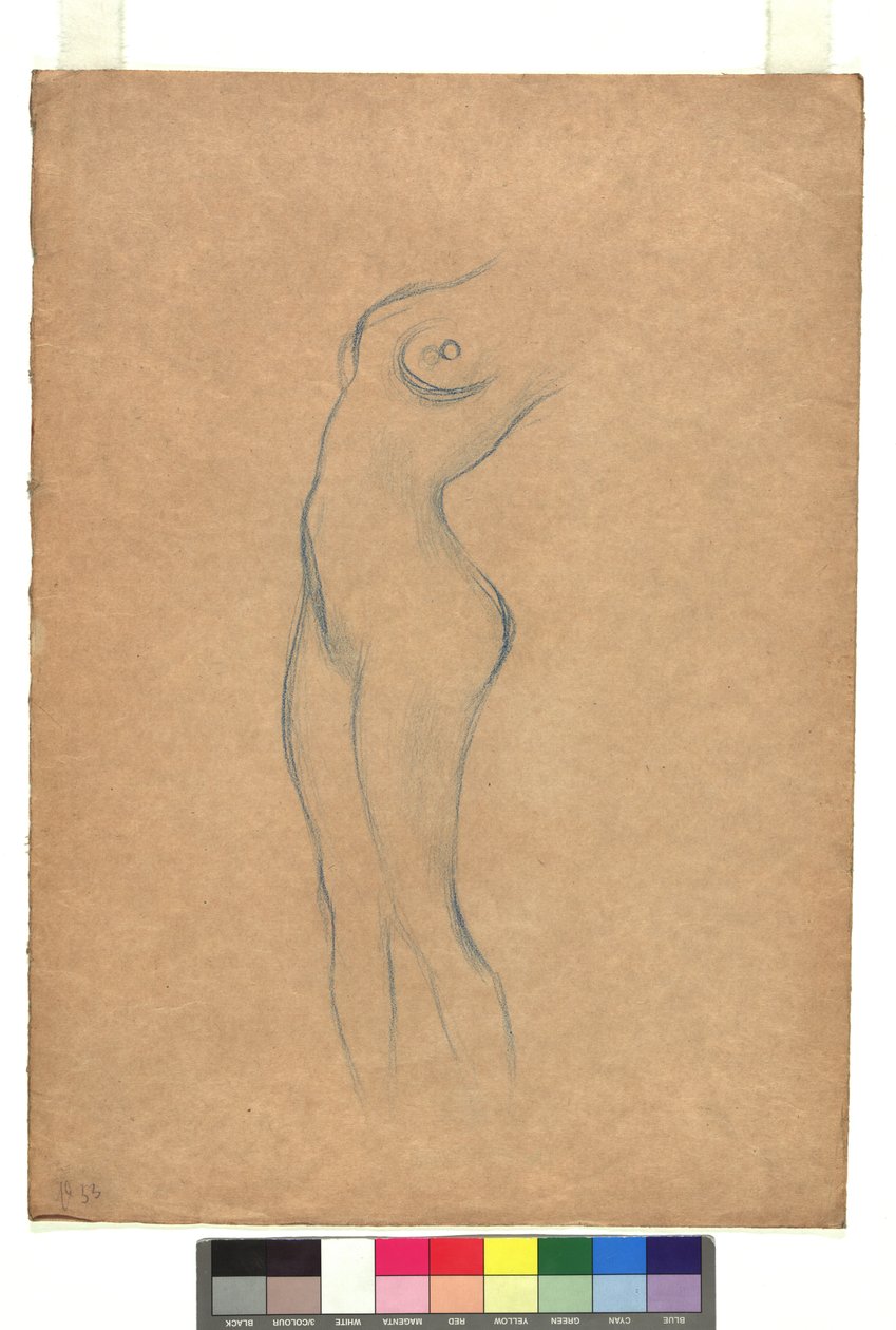 Studie zu einem stehenden weiblichen Akt nach links alkotó: Gustav Klimt