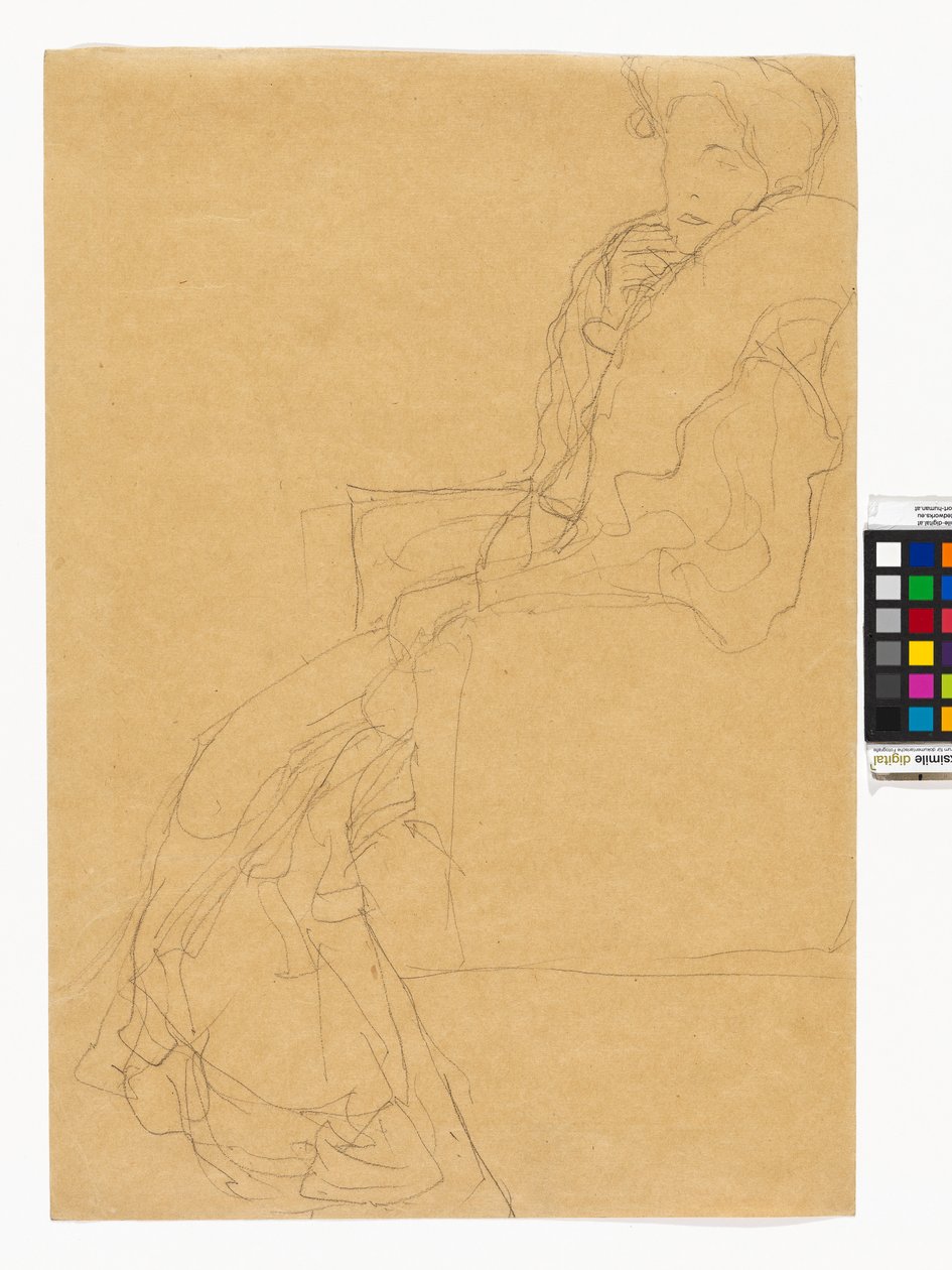 Studie zum Bildnis Fritza Riedler alkotó: Gustav Klimt