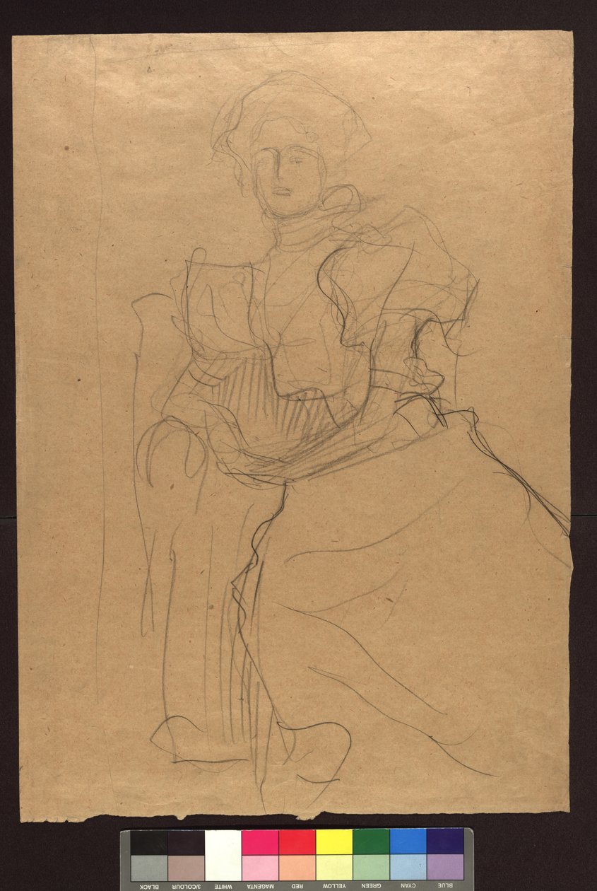 Studie zum Bildnis Sonja Knips alkotó: Gustav Klimt