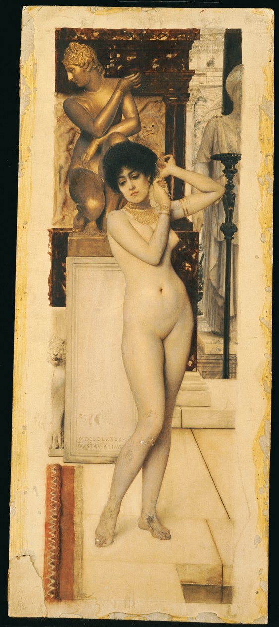 Tanulmány a szobrászat allegóriájához, 1890 alkotó: Gustav Klimt