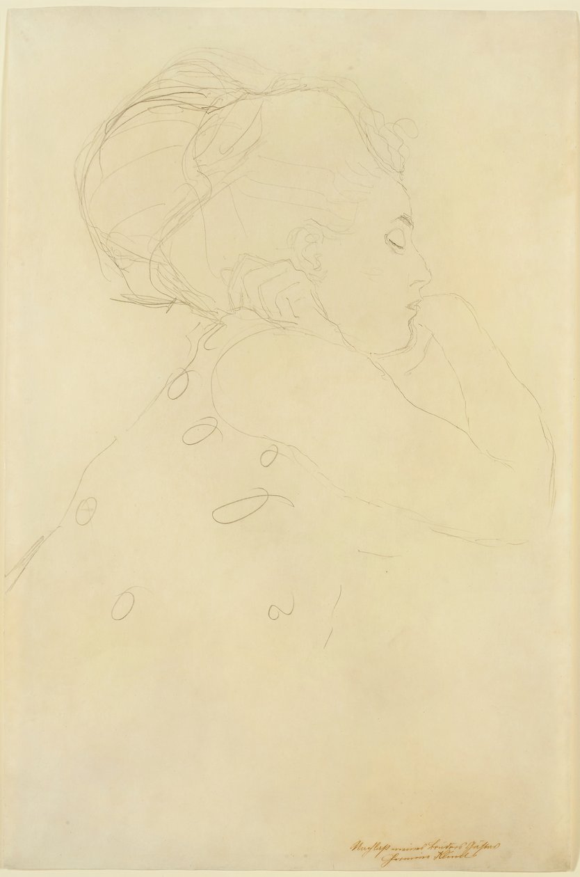 Tanulmány "A menyasszony" című képhez, 1917-18 körül (ceruza, papír) alkotó: Gustav Klimt