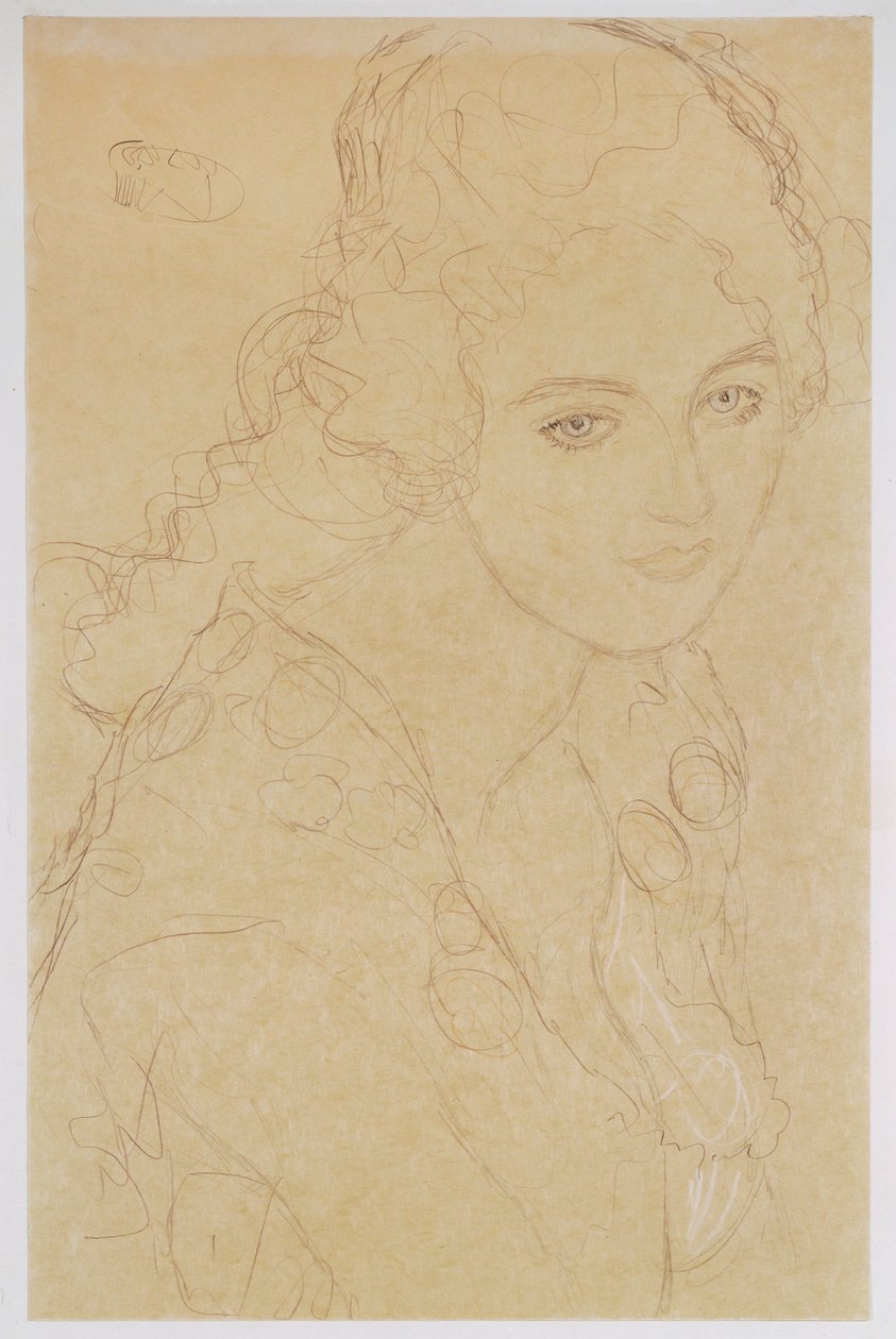 Tanulmány a Ria Munk III. portréja című festményhez alkotó: Gustav Klimt