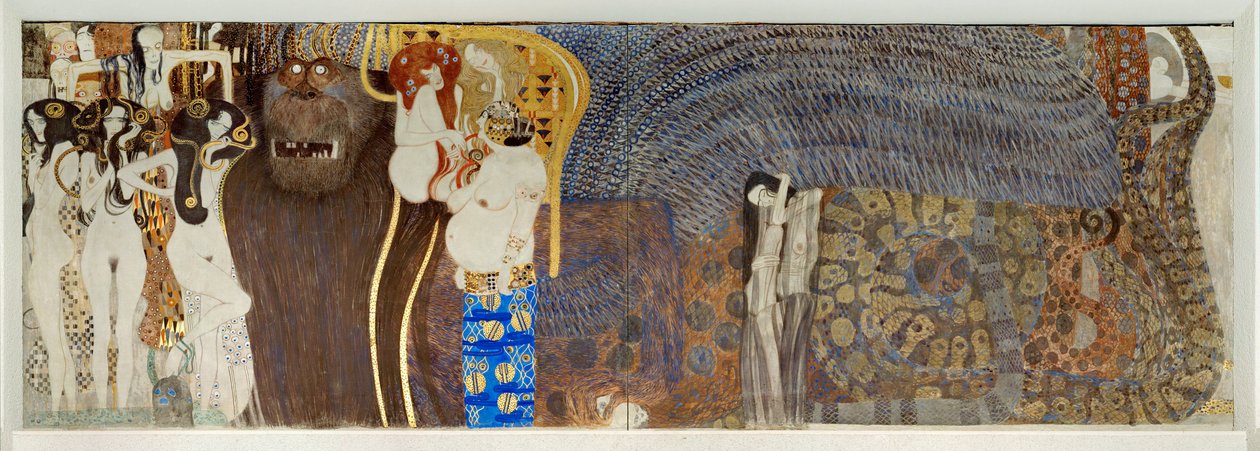 A " Beethoven fríz ", részlet alkotó: Gustav Klimt