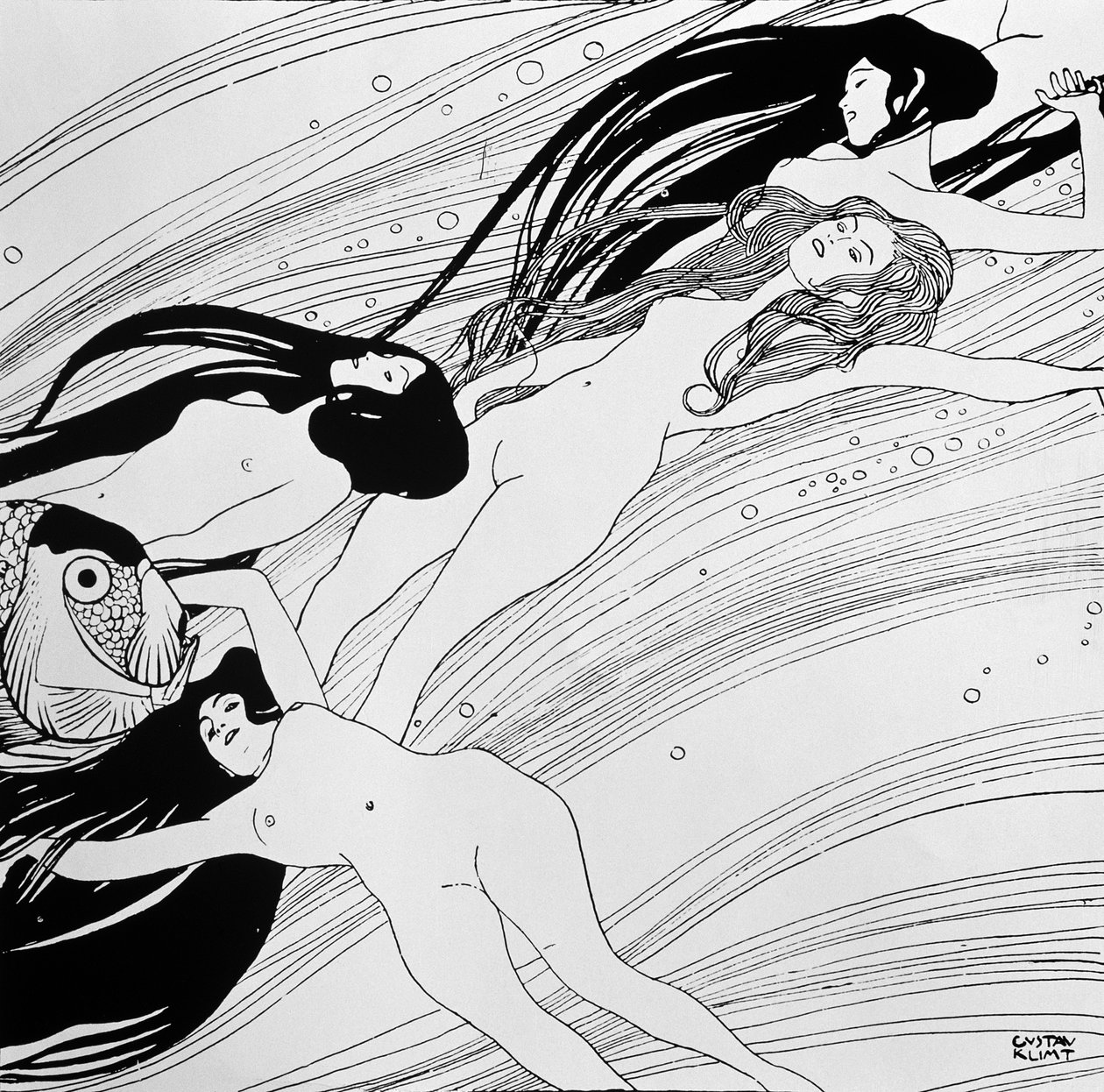 A hal vére, megjelent a Ver Sacrum magazinban, 1898 alkotó: Gustav Klimt