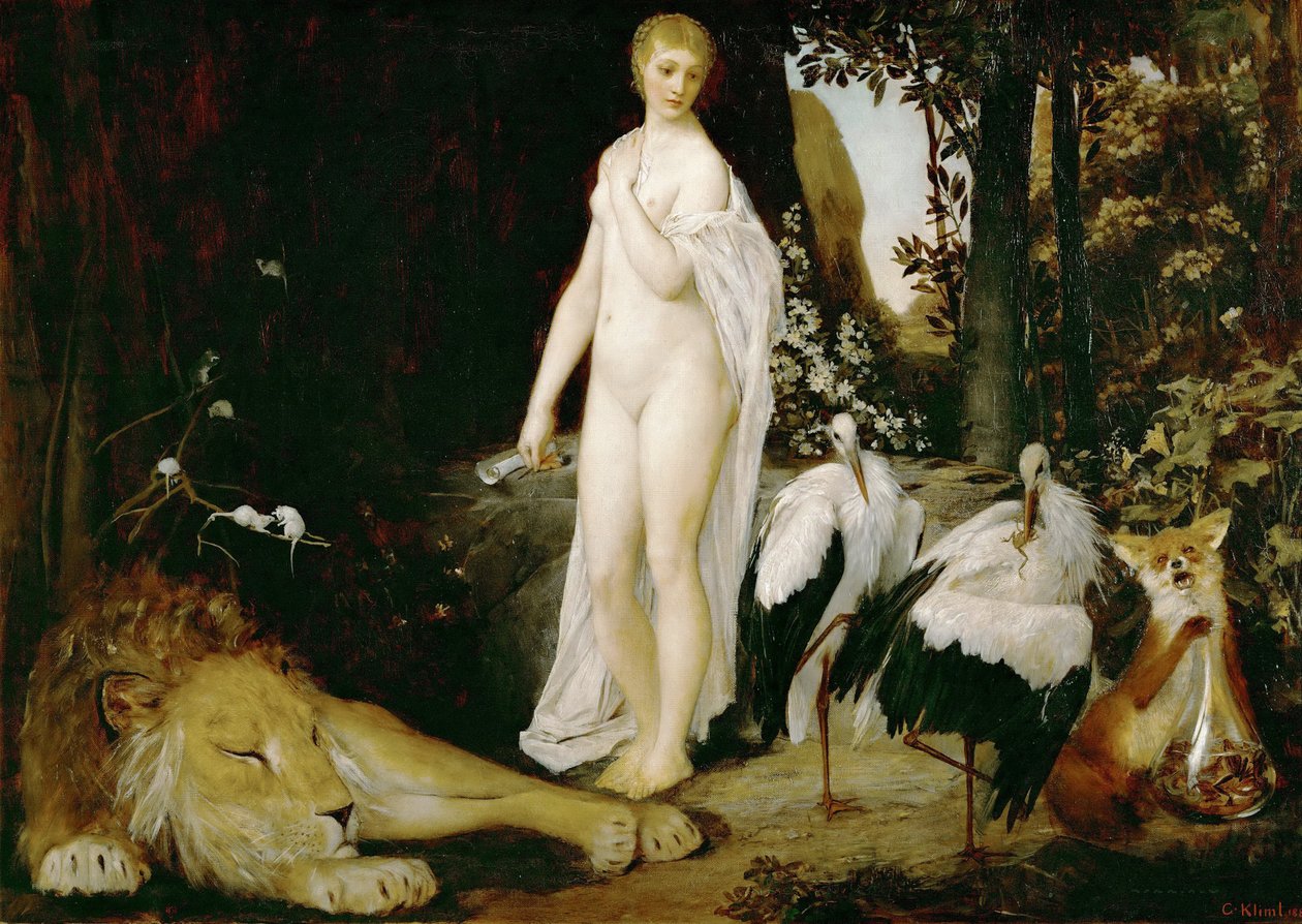 A mese - Klimt, Gustav (1862-1918) - 1883 - Olaj, vászon - 84,5x117 - Bécsi Múzeum alkotó: Gustav Klimt