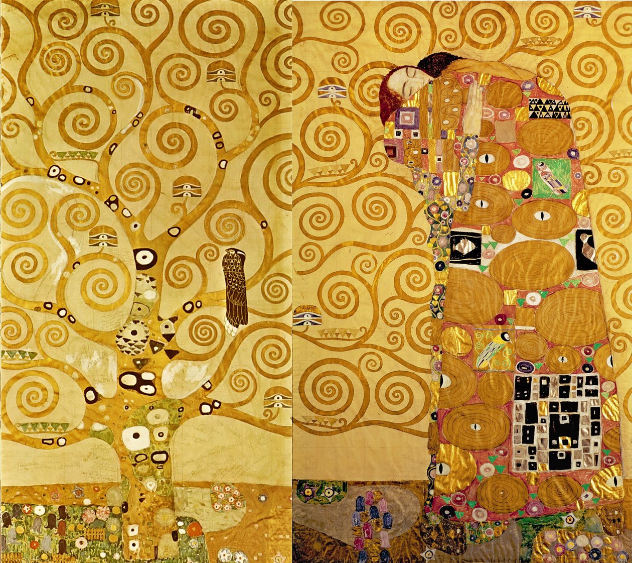 A Stoclet fríz, részlet: 1905-09 körül (tempera, karton): Életfa, 1905-09 körül (tempera, karton) alkotó: Gustav Klimt