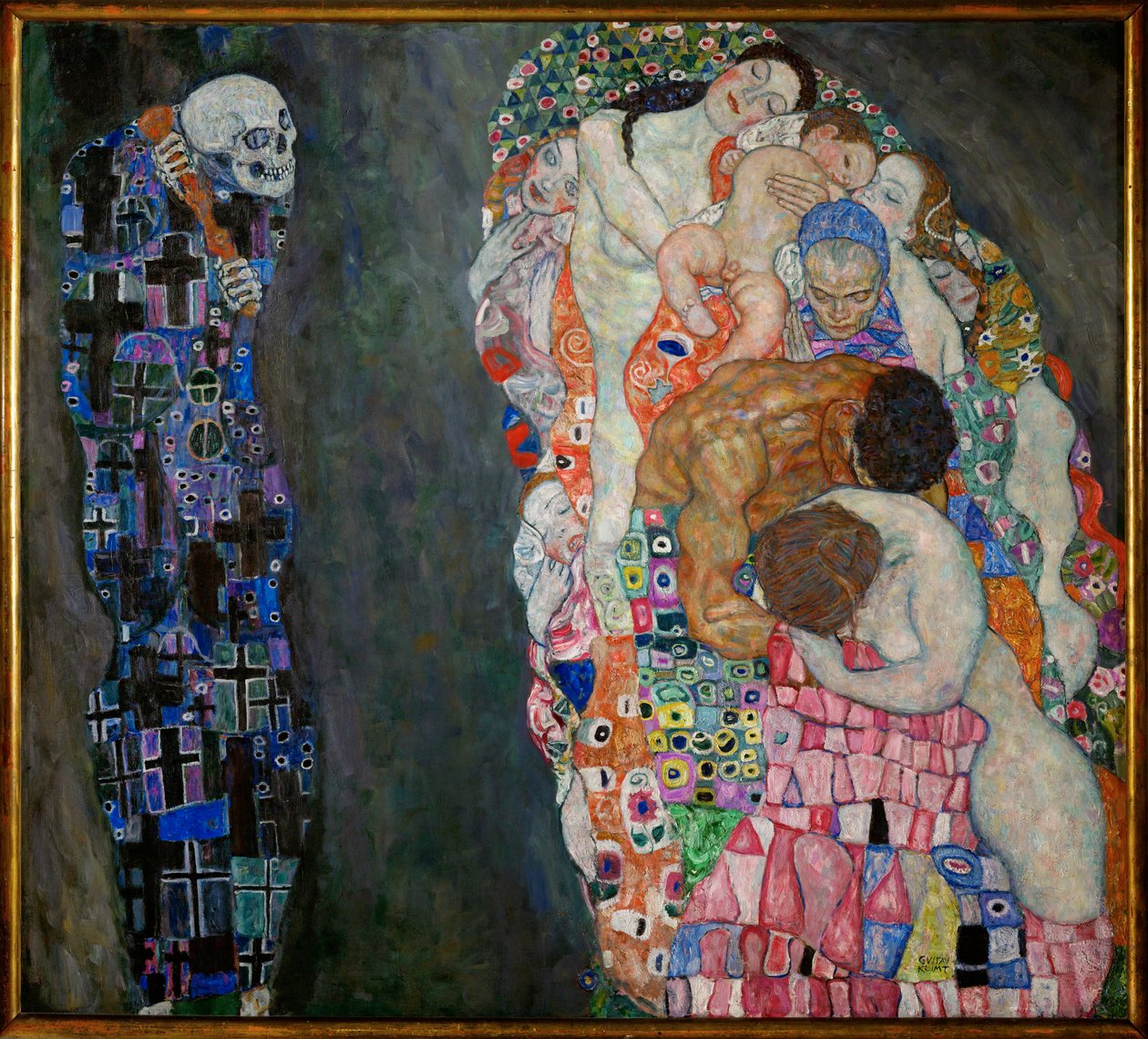 Tod und Leben, befejezve 1915 (olaj, vászon) alkotó: Gustav Klimt