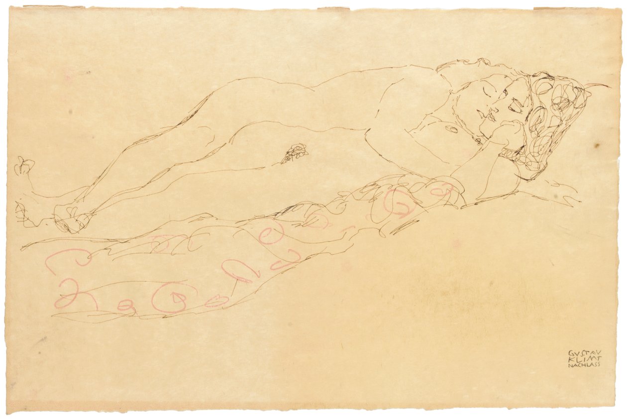 Két fekvő akt, 1913 körül alkotó: Gustav Klimt