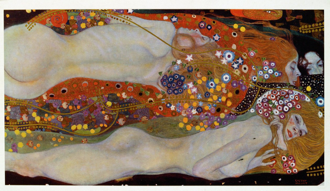 Vízikígyók II (A barátok) alkotó: Gustav Klimt