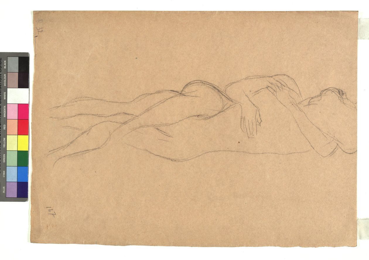 Zwei liegende Akte in Umarmung alkotó: Gustav Klimt