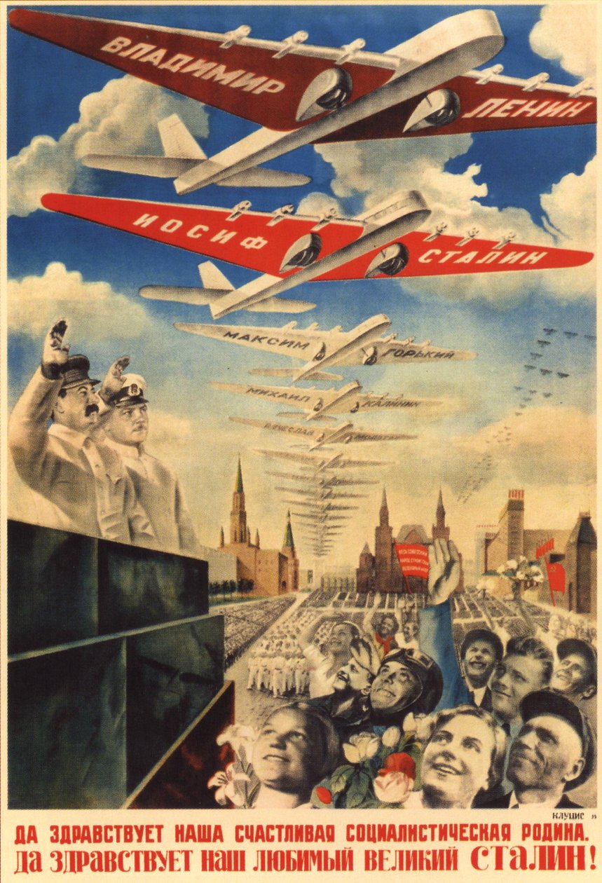 Éljen boldog szocialista Szülőföld plakátunk, 1935 alkotó: Gustav Klutsis