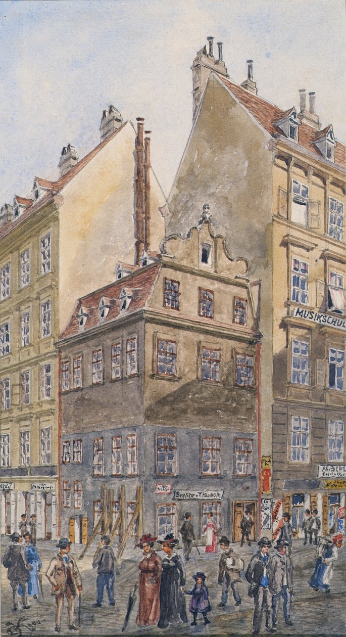 Salzgries Bécsben (Tiefer Graben sarka) alkotó: Gustav Korompay