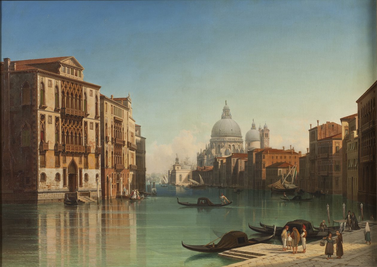Kilátás a Canal Grande-ra Velencében, 1860 alkotó: Gustaf Wilhelm Palm