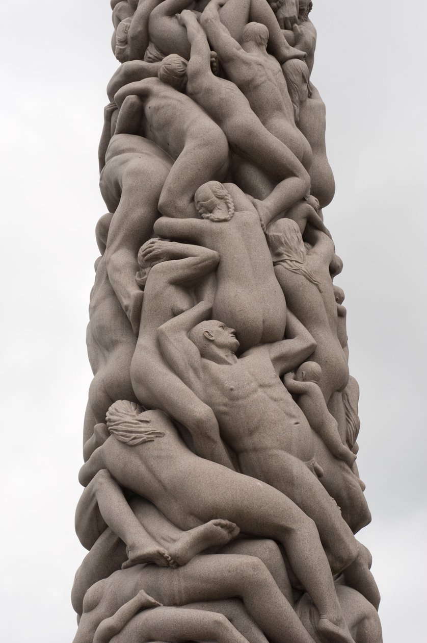 People Monolith, szobor a Frogner Parkban, Oslo, Norvégia (gránit) alkotó: Gustav Vigeland