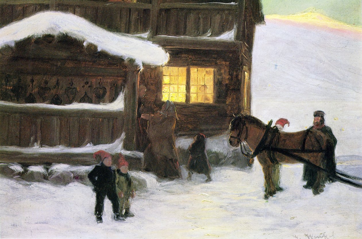 A vendégek érkeznek (színes litó) alkotó: Gustav Wentzel