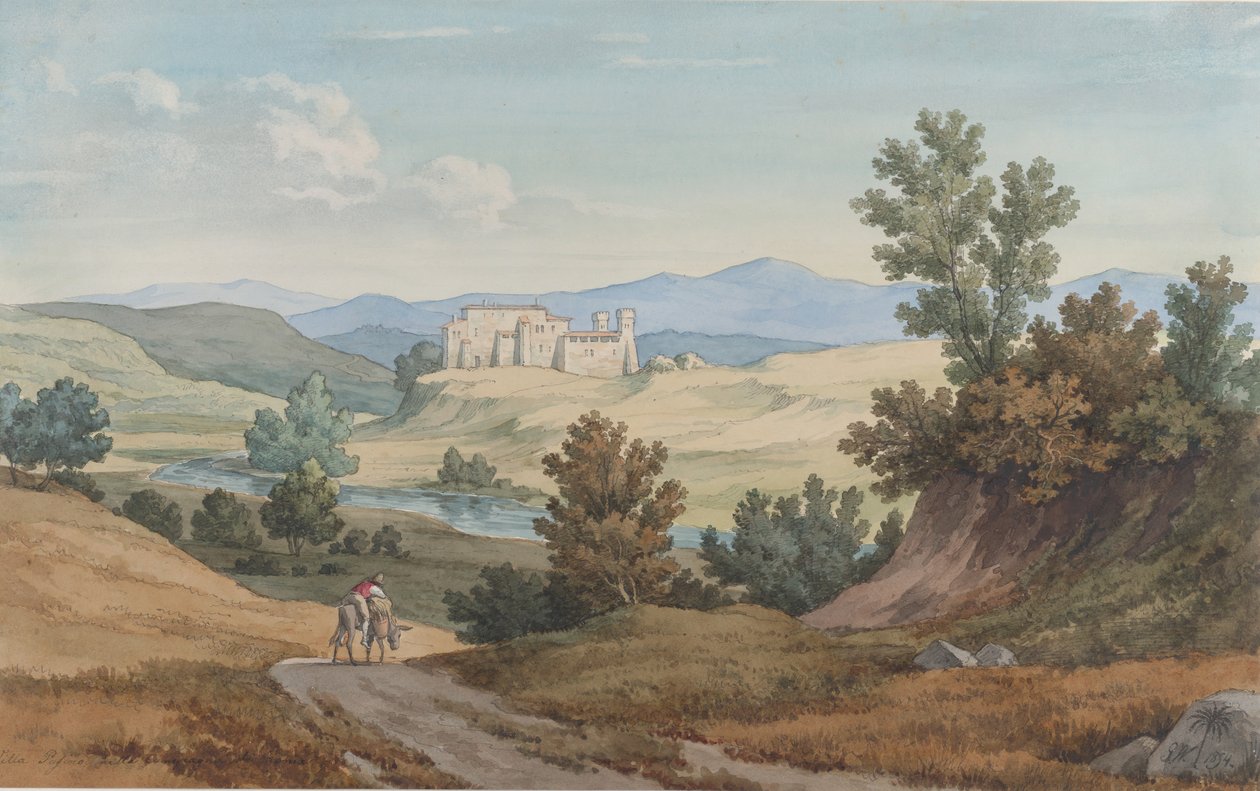 A Pasino villa, 1854. alkotó: Gustav Wilhelm Palm