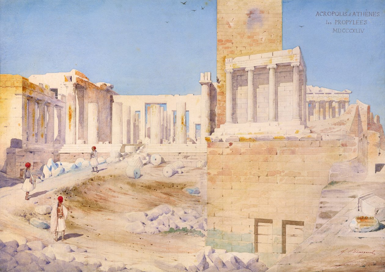 Az athéni Akropolisz, 1844 alkotó: Gustave Bougerel