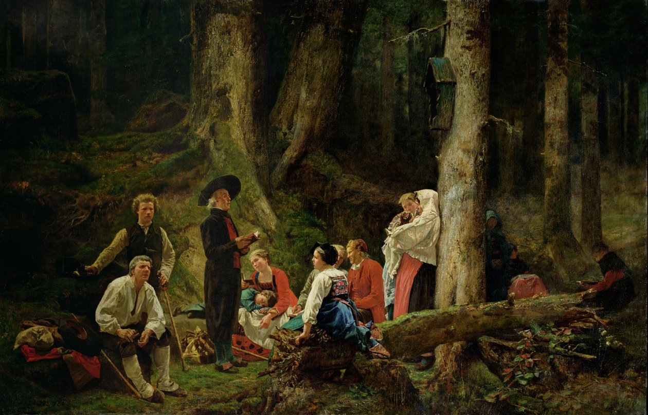 A zarándokok a St. Odile apátságból alkotó: Gustave Brion