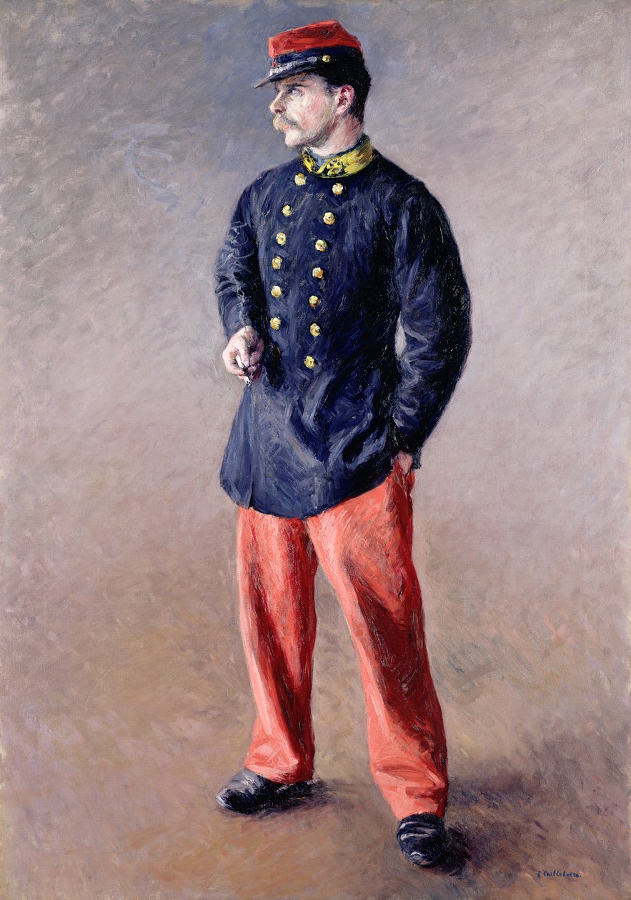 Egy katona, 1881 alkotó: Gustave Caillebotte