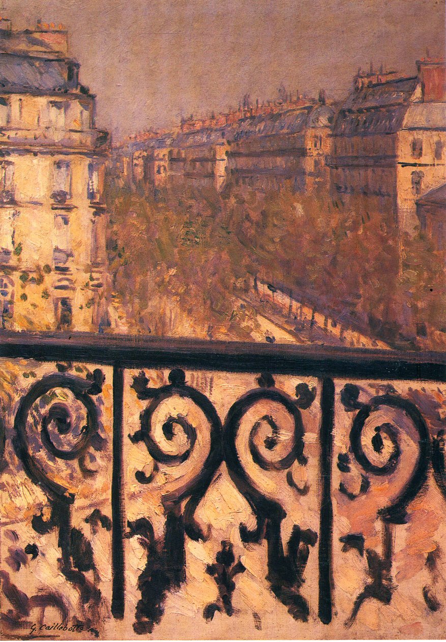 Egy erkély Párizsban alkotó: Gustave Caillebotte