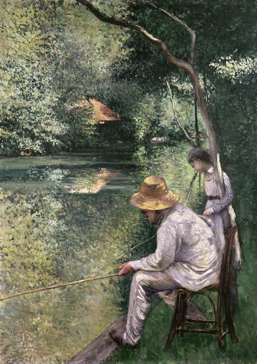 Horgászat, 1878 alkotó: Gustave Caillebotte