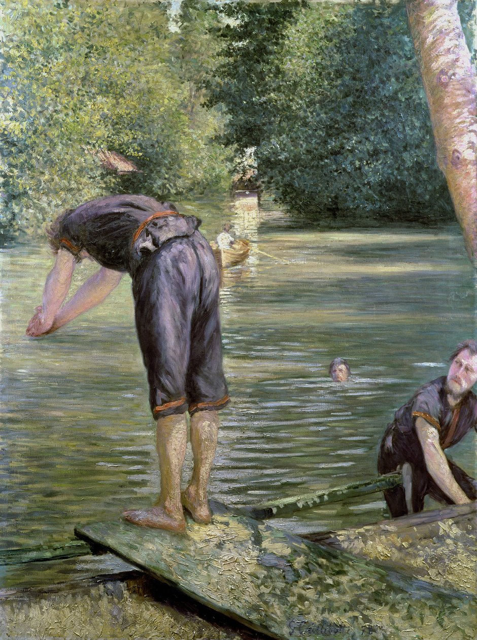Fürdőzők a Yerres partján, 1878 alkotó: Gustave Caillebotte