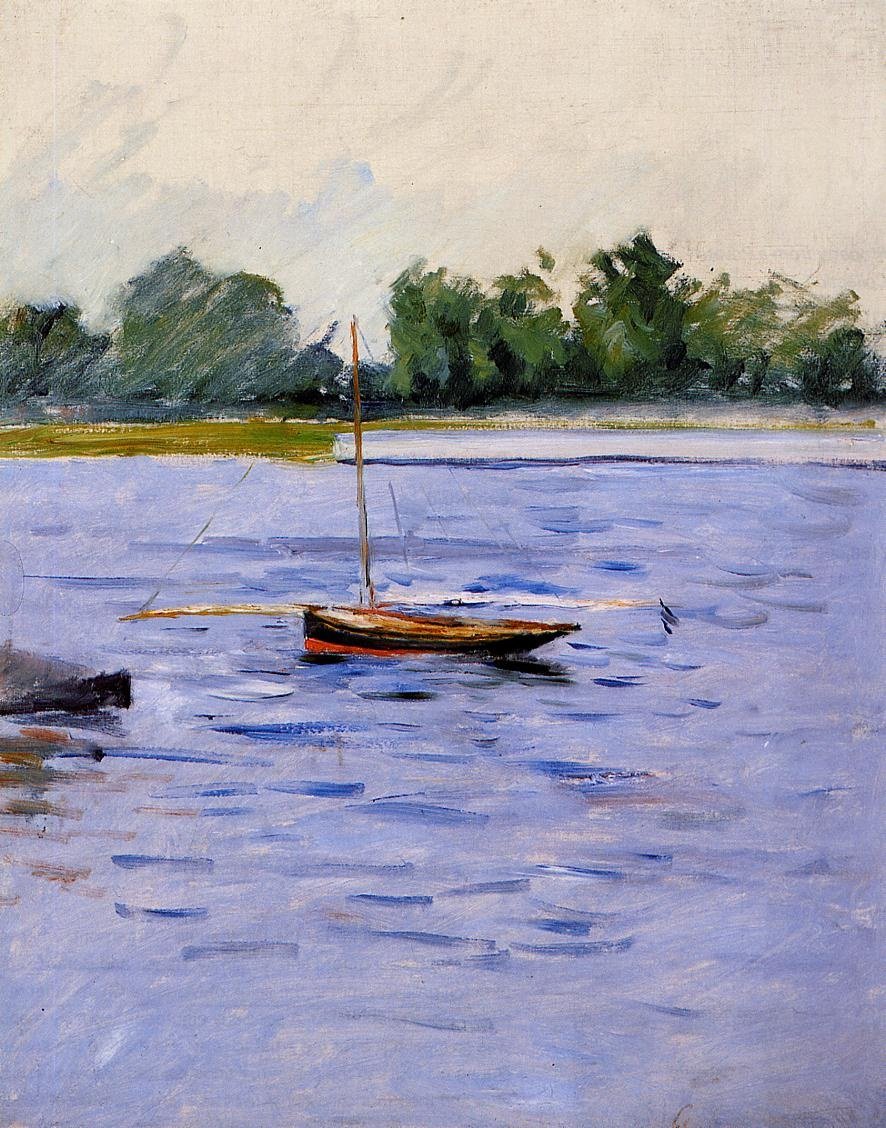 Hajó a Szajna horgonyánál alkotó: Gustave Caillebotte