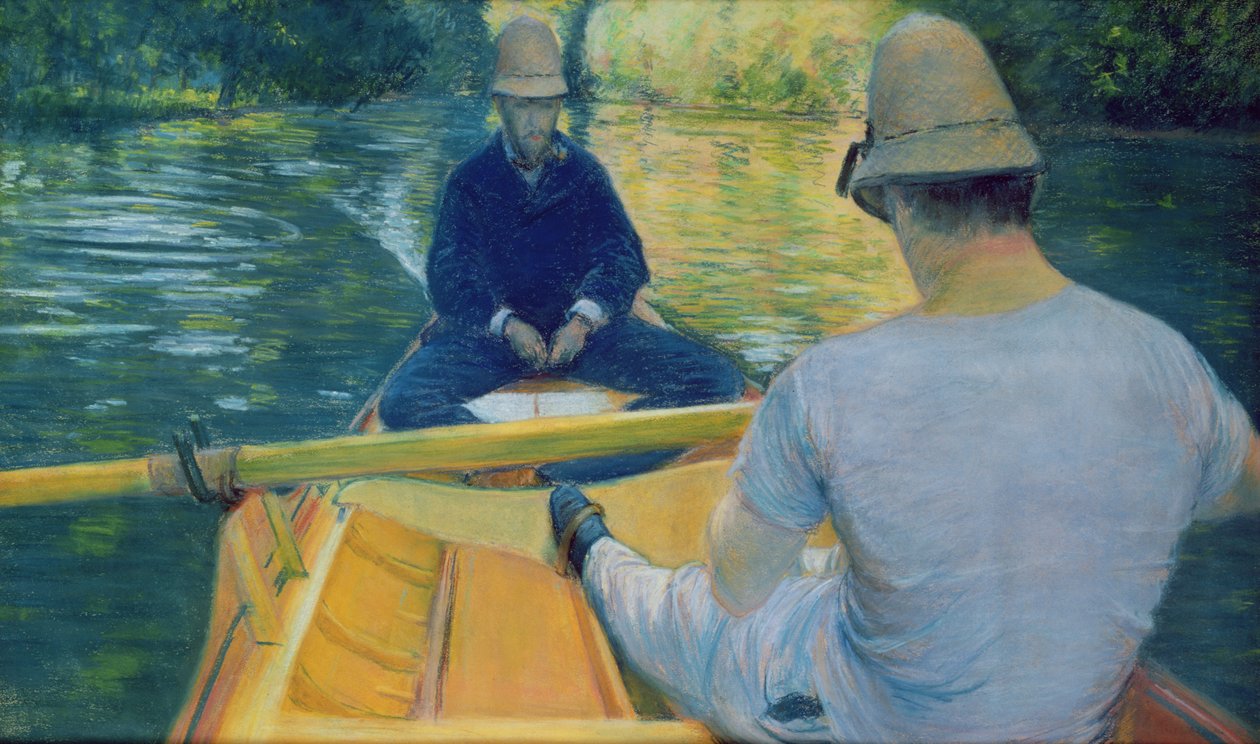 Csónakázók a Yerresen alkotó: Gustave Caillebotte