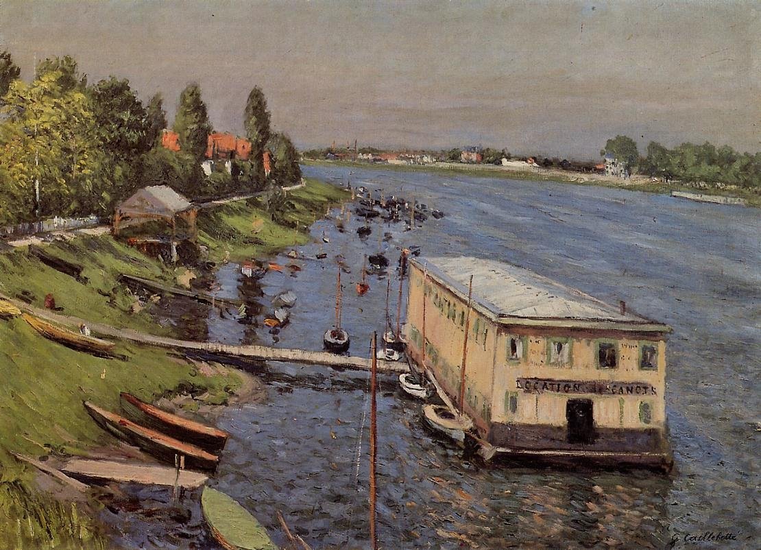 Csónakház Argenteuilben alkotó: Gustave Caillebotte